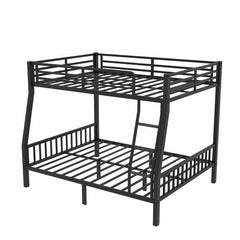 Bellemave® Full XL Over Queen Metal Bunk Bed with Ladder and Slats Support - Bellemave