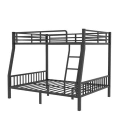 Bellemave® Full XL Over Queen Metal Bunk Bed with Ladder and Slats Support - Bellemave