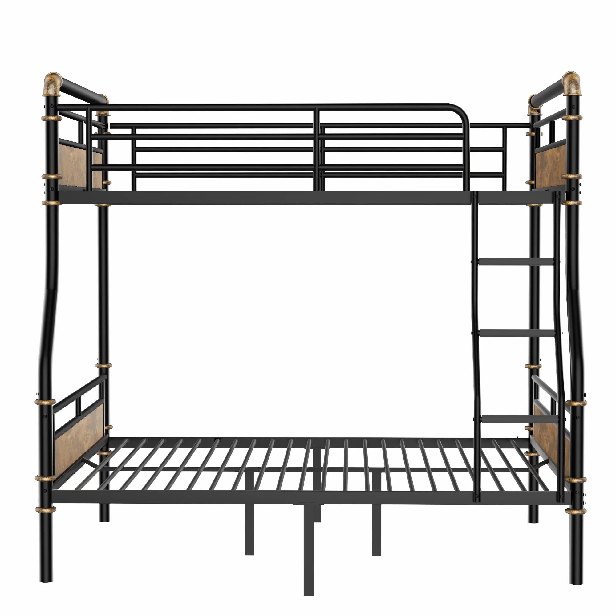 Bellemave® Full XL over Queen Metal Bunk Bed with Safety Guard Rails(Convertible) - Bellemave