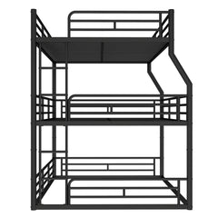 Bellemave® Full XL over Queen over Queen Size Triple Bunk Bed with Storage Board - Bellemave
