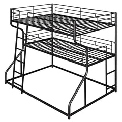Bellemave® Full XL over Twin XL over Queen Triple Bunk Bed with Long and Short Ladder - Bellemave