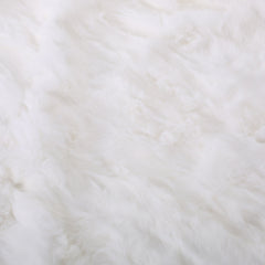 Bellemave® Fur Throw Blanket - 50" x 60" Plush & Glamorous, Ivory/White Decorative Blanket for Sofa & Bed (Dry Clean Only) - Bellemave