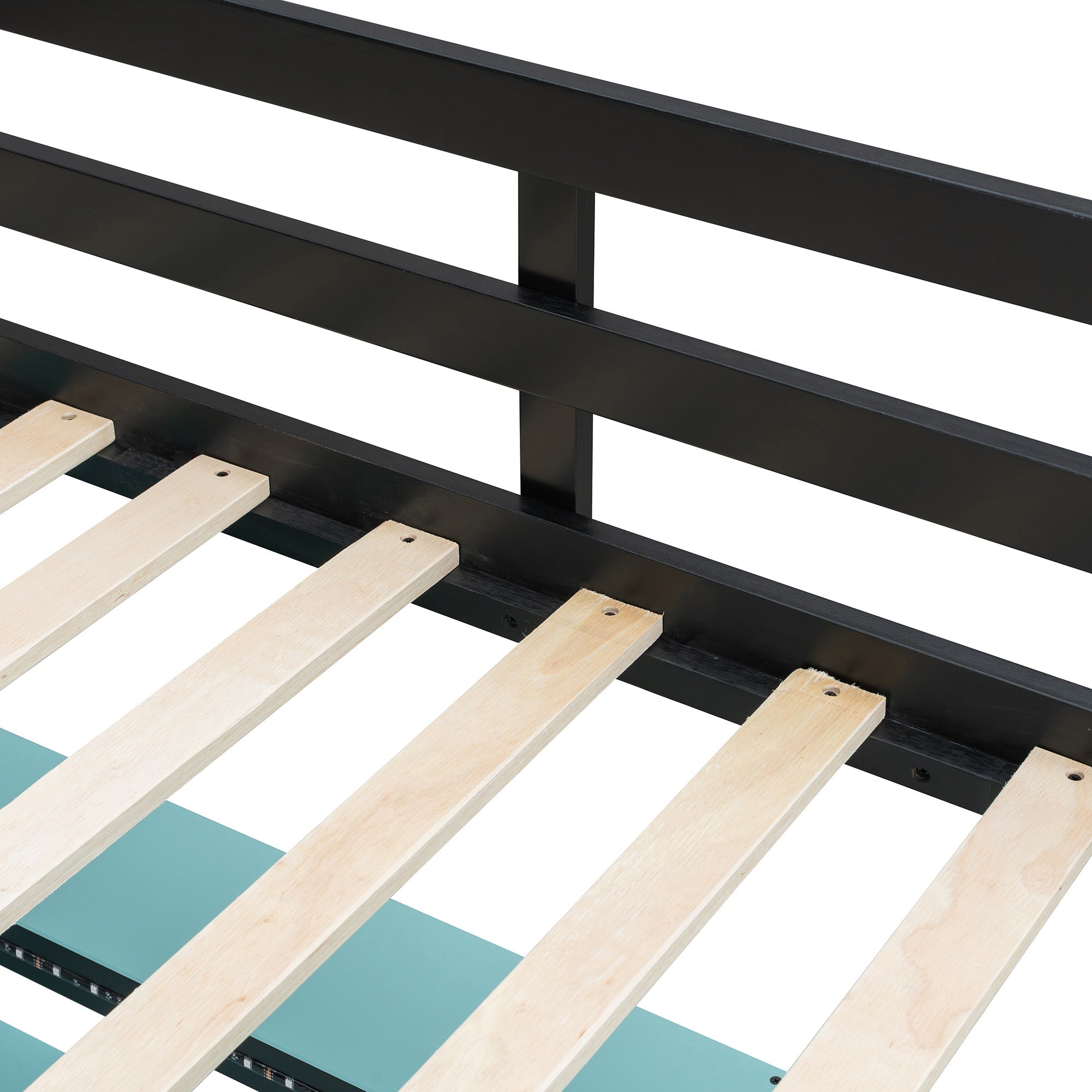 Bellemave® Gaming Loft Bed with Built - in Desk & Storage Shelves for Teens/Adults Bedroom, Space - Saving Wooden Bed Frame with LED & Side Race - Bellemave