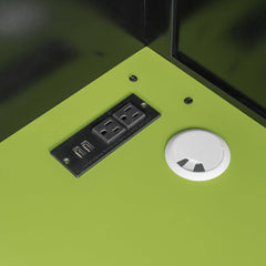 Bellemave® Gaming Loft Bed with Desk and Lights, Wood Loft Bed with Storage Shelves and Work Station - Bellemave