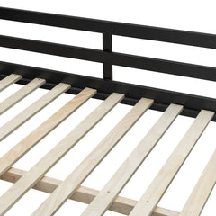 Bellemave® Gaming Loft Bed with Desk and Lights, Wood Loft Bed with Storage Shelves and Work Station - Bellemave