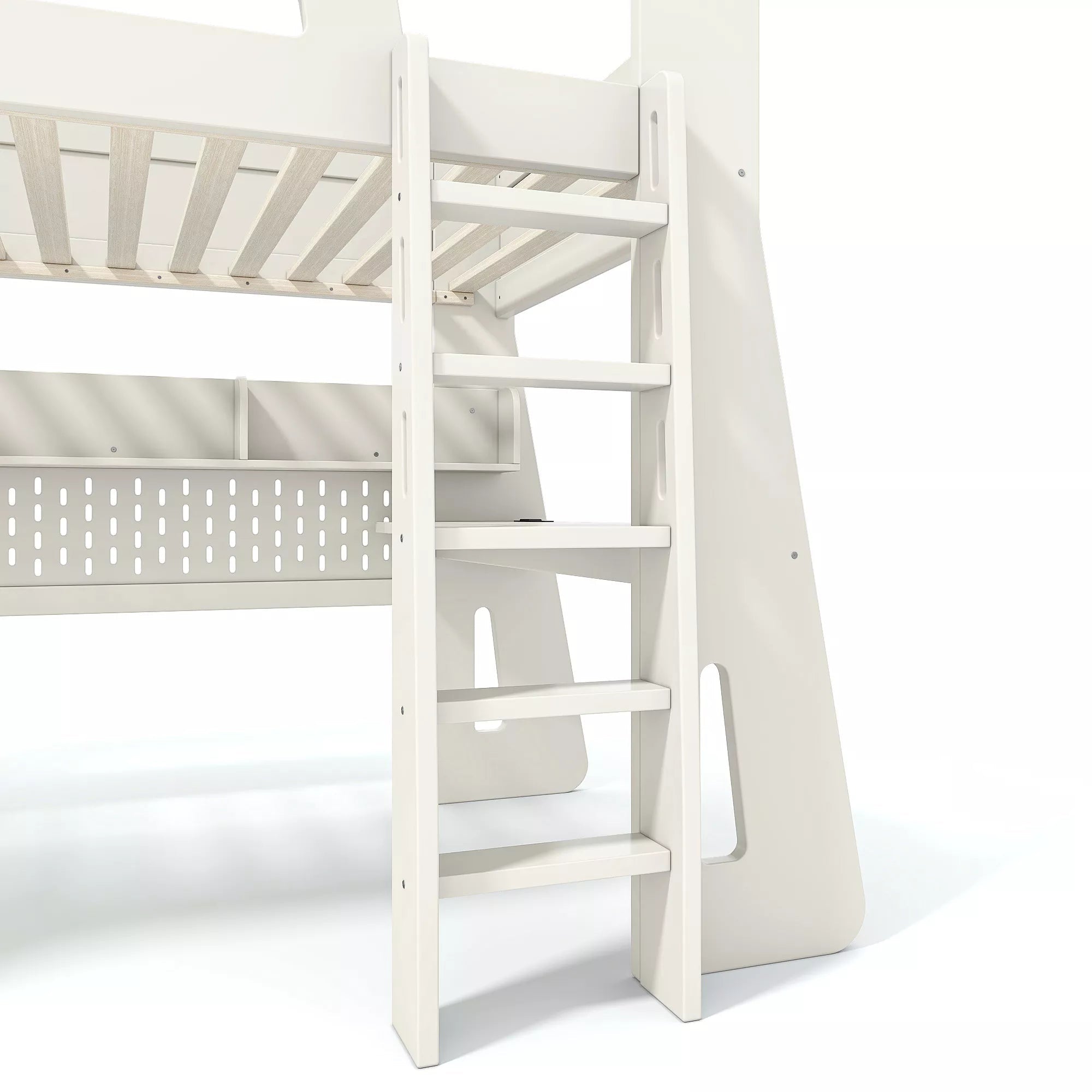 Bellemave® Gaming Loft Bed with Desk and Storage, LED Loft Bed Frame for Teens with Space-Saving Design - Bellemave
