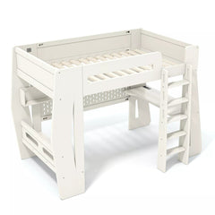 Bellemave® Gaming Loft Bed with Desk and Storage, LED Loft Bed Frame for Teens with Space-Saving Design - Bellemave