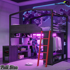 Full Size Gaming Loft Bed Front View