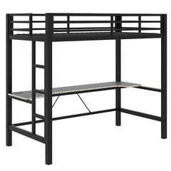 Bellemave® Gaming Metal Loft Bed with LED Light and Desk - Bellemave