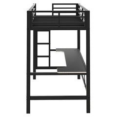 Bellemave® Gaming Metal Loft Bed with LED Light and Desk - Bellemave