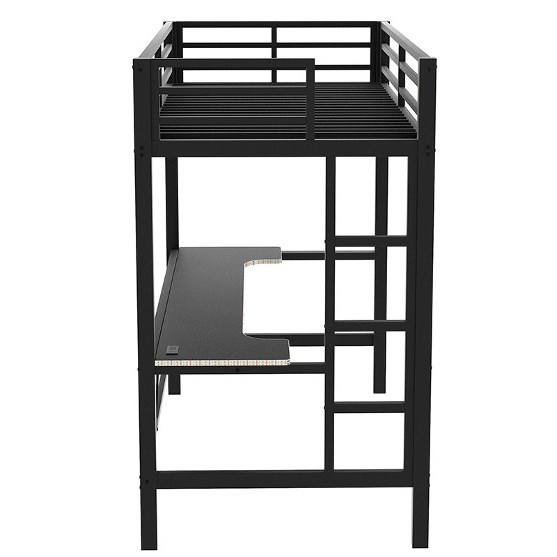 Bellemave® Gaming Metal Loft Bed with LED Light and Desk - Bellemave