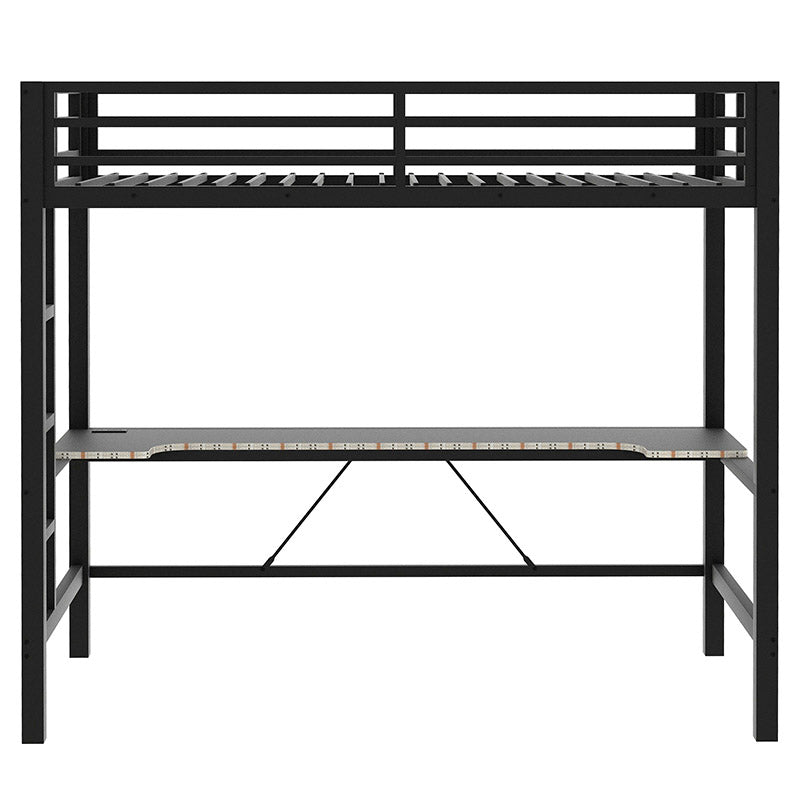 Bellemave® Gaming Metal Loft Bed with LED Light and Desk - Bellemave
