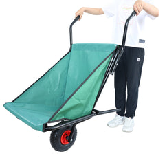 Bellemave® Garden Cart Wheelbarrow, Outdoor Utility Wagon with 10" Pneumatic Tires for Gardening, Warehouse - Bellemave