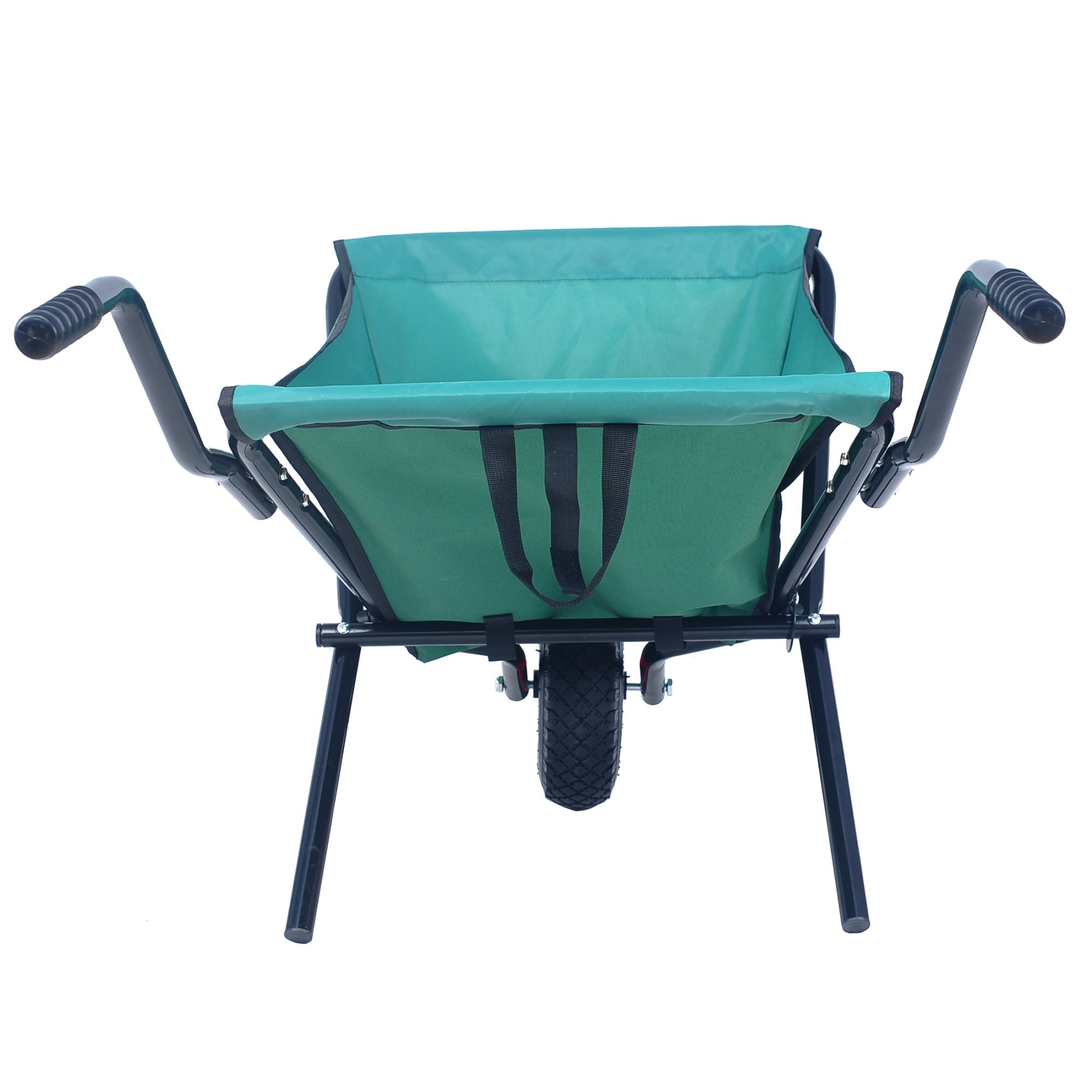 Bellemave® Garden Cart Wheelbarrow, Outdoor Utility Wagon with 10" Pneumatic Tires for Gardening, Warehouse - Bellemave