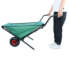 Bellemave® Garden Cart Wheelbarrow, Outdoor Utility Wagon with 10" Pneumatic Tires for Gardening, Warehouse - Bellemave