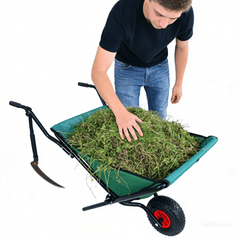 Bellemave® Garden Cart Wheelbarrow, Outdoor Utility Wagon with 10" Pneumatic Tires for Gardening, Warehouse - Bellemave