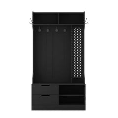 Bellemave® Hall Tree with 5 Hooks,Coat Hanger, Storage Bench - Bellemave