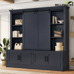 Bellemave® Hall Trees with A Tree - Shaped Entryway Design,Features Sliding Rails Ideal for Living Rooms & Hallways,Blue - Bellemave