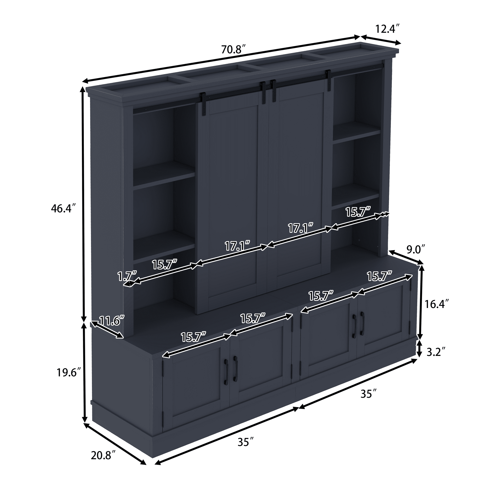 Bellemave® Hall Trees with A Tree - Shaped Entryway Design,Features Sliding Rails Ideal for Living Rooms & Hallways,Blue - Bellemave
