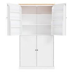 Bellemave® High Freestanding Kitchen Pantry Large Cupboard with 2 Drawers, 2 Adjustable Shelves, 8 Door Shelves - Bellemave