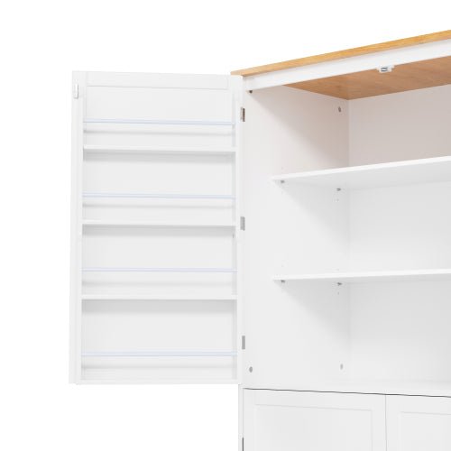 Bellemave® High Freestanding Kitchen Pantry Large Cupboard with 2 Drawers, 2 Adjustable Shelves, 8 Door Shelves - Bellemave