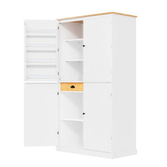 Bellemave® High Freestanding Kitchen Pantry Large Cupboard with 2 Drawers, 2 Adjustable Shelves, 8 Door Shelves - Bellemave