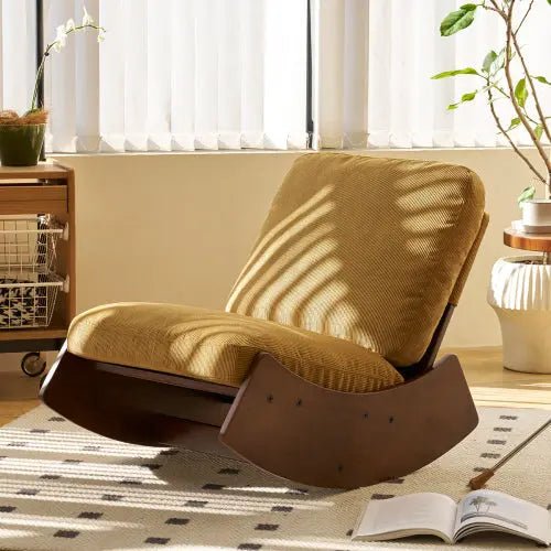 Bellemave® High - Quality Upholstery Glider Chair, Solid Wood Frame - Bellemave
