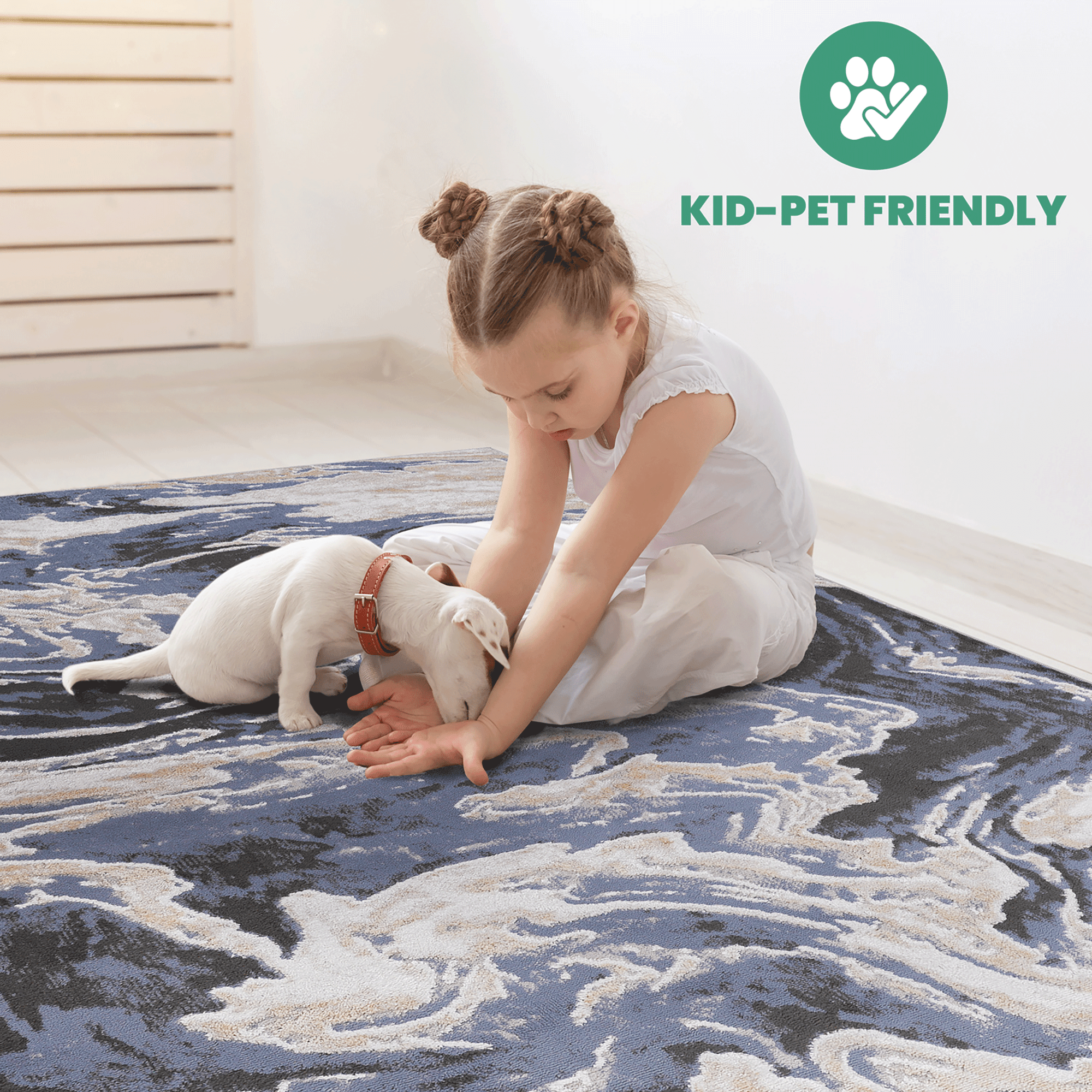 Bellemave® home decor, Collection 5X7 L.Brown /Abstract Non - Shedding Living Room Bedroom Dining Home Office Stylish and Stain Resistant Area Rug - Bellemave