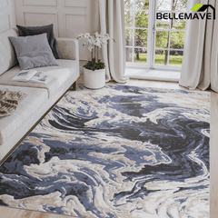 Bellemave® home decor, Collection 5X7 L.Brown /Abstract Non - Shedding Living Room Bedroom Dining Home Office Stylish and Stain Resistant Area Rug - Bellemave