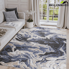 Bellemave® home decor, Collection 5X7 L.Brown /Abstract Non - Shedding Living Room Bedroom Dining Home Office Stylish and Stain Resistant Area Rug - Bellemave