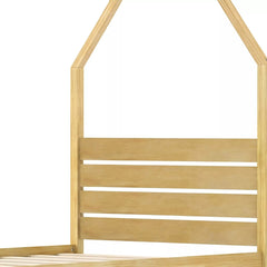 Bellemave® House Bed Frame with Roof, Kids Montessori Bed with Storage Drawers & Headboard, DIY House Bed, No Box Spring Needed - Bellemave