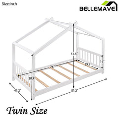 Bellemave® House Bed with Headboard and Footboard - Bellemave