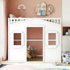 Bellemave® House Loft Bed with Ladder - Bellemave