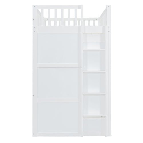 Bellemave® House Loft Bed With Ladder and Wardrobe - Bellemave