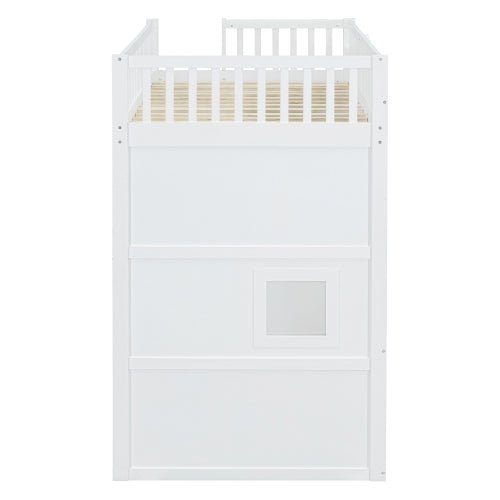 Bellemave® House Loft Bed With Ladder and Wardrobe - Bellemave