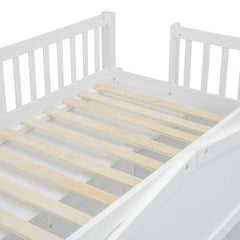 Bellemave® House Loft Bed With Ladder and Wardrobe - Bellemave