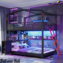 House shaped gaming bunk bed bedroom scene