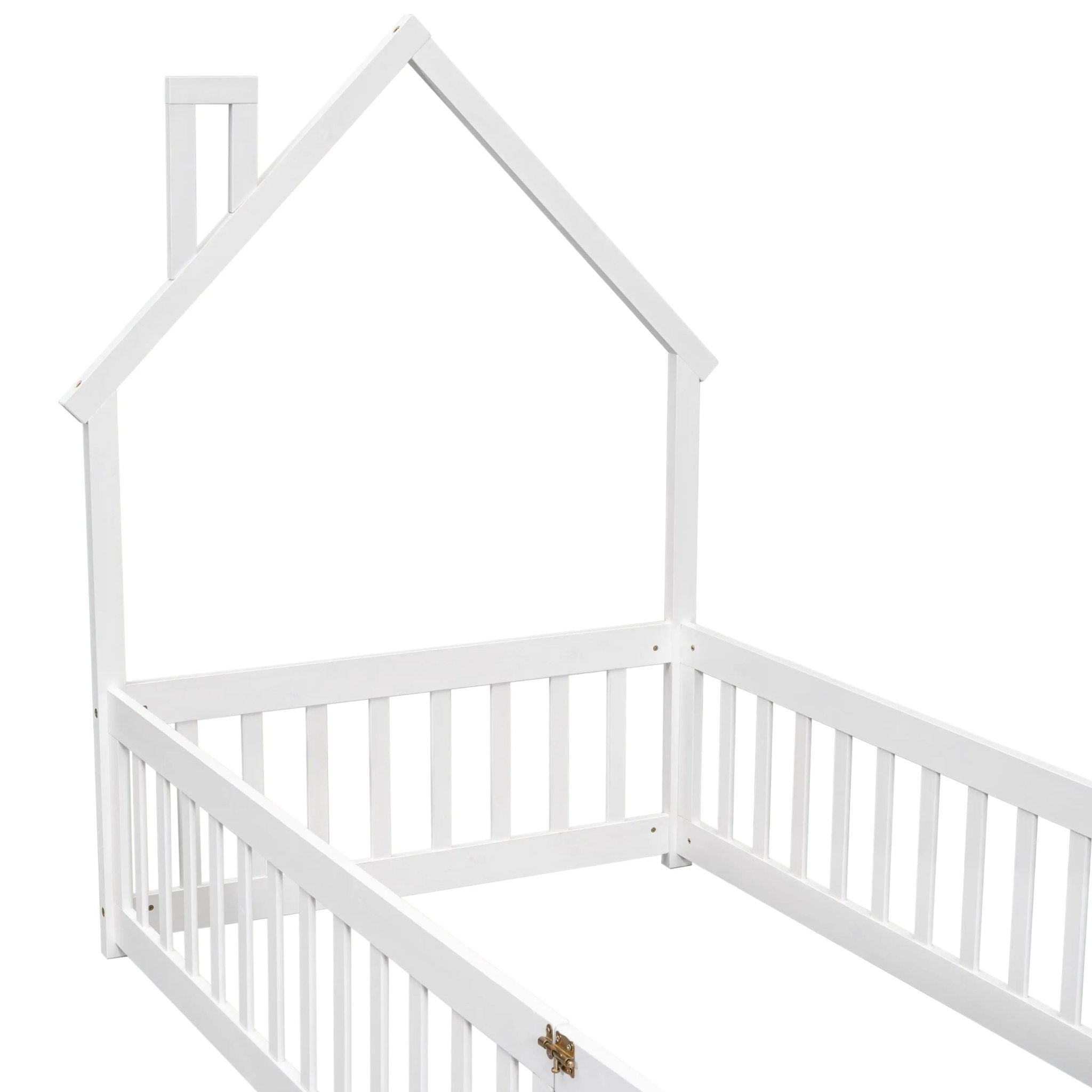 Bellemave® House - Shaped Headboard Floor Bed with Fence - Bellemave