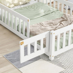 Bellemave® House - Shaped Headboard Floor Bed with Fence - Bellemave
