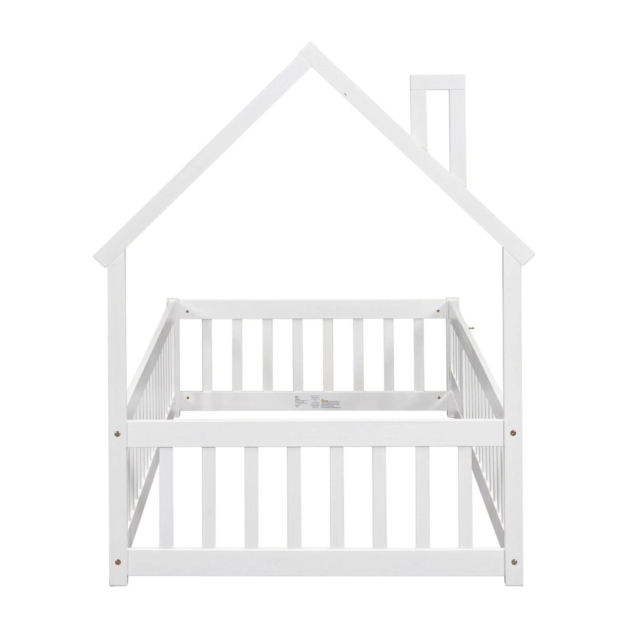 Bellemave® House - Shaped Headboard Floor Bed with Fence - Bellemave
