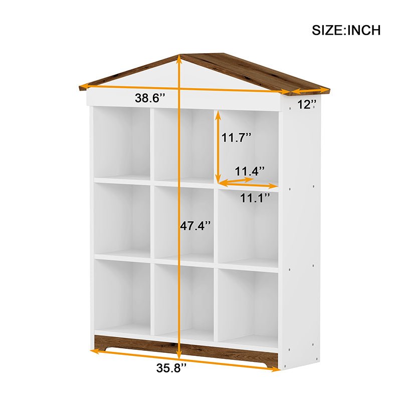 Bellemave® House - Shaped Storage Rack with Nine Storage Compartments - Bellemave