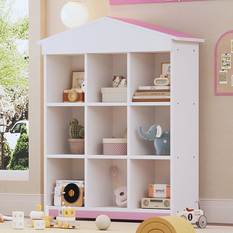 Bellemave® House - Shaped Storage Rack with Nine Storage Compartments - Bellemave
