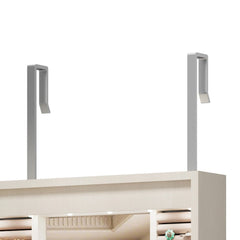 Bellemave® Jewelry Cabinet Armoire with Full Length Mirror, Door or Wall Mounted, Jewelry Armoire Organizer, Lockable Storage Cabinet, Interior Lighted Mirror - Bellemave