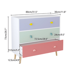 Bellemave® Kids 3 Drawer Dresser, Baby Nightstand for Bedroom - Bellemave