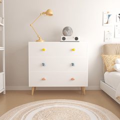 Bellemave® Kids 3 Drawer Dresser, Baby Nightstand for Bedroom - Bellemave