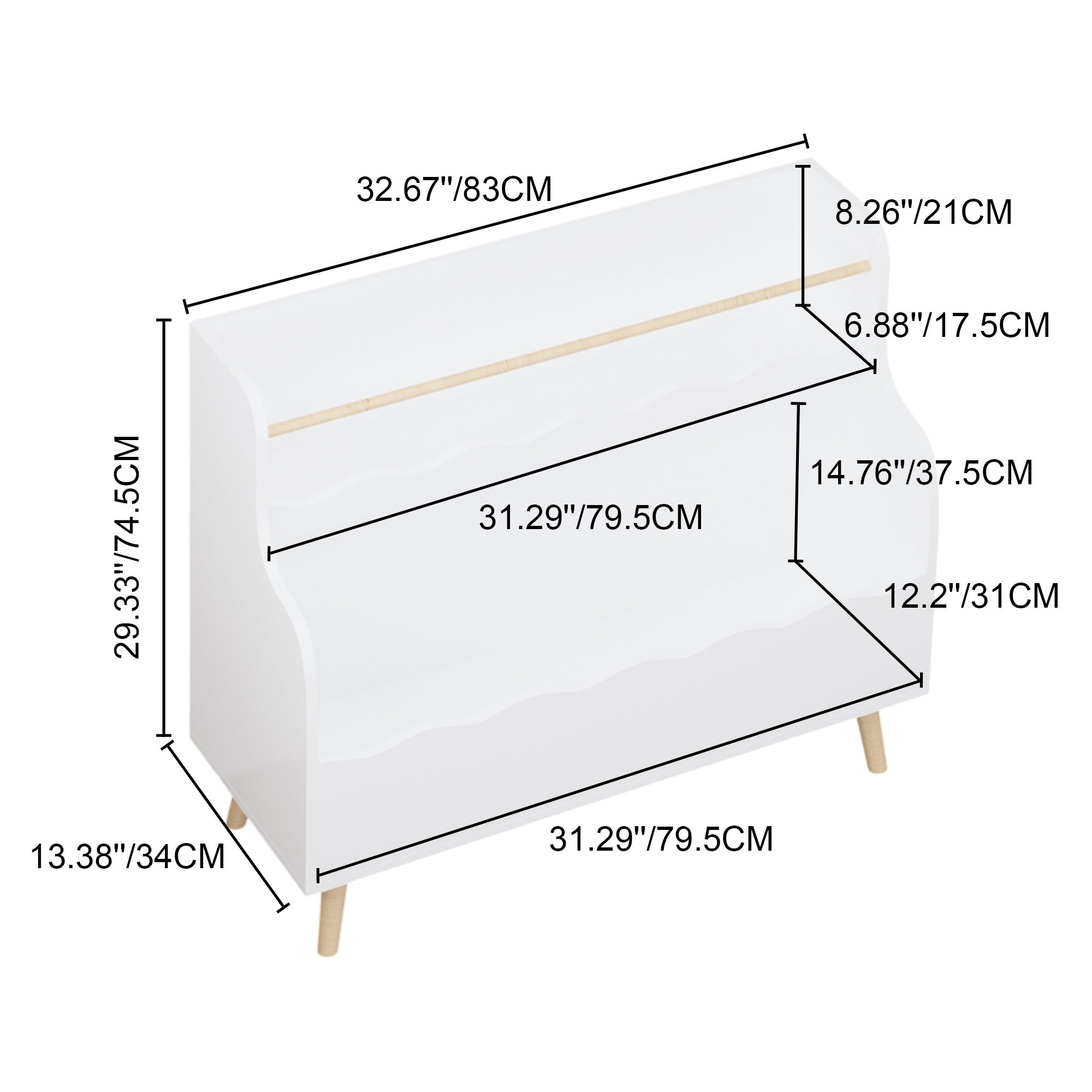 Bellemave® Kids Bookcaes, Toy Storage Cabinet - Bellemave