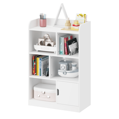 Bellemave® Kids Bookcase with 6 Compartments, Freestanding Shelves and Cube Organizer - Bellemave