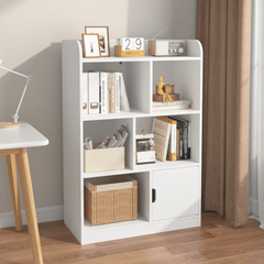 Bellemave® Kids Bookcase with 6 Compartments, Freestanding Shelves and Cube Organizer - Bellemave