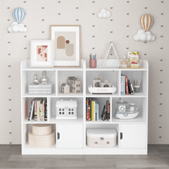 Bellemave® Kids Bookcase with 6 Compartments, Freestanding Shelves and Cube Organizer - Bellemave