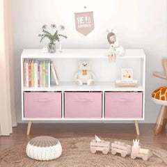 Bellemave® Kids bookcase with Collapsible Fabric Drawers - Bellemave